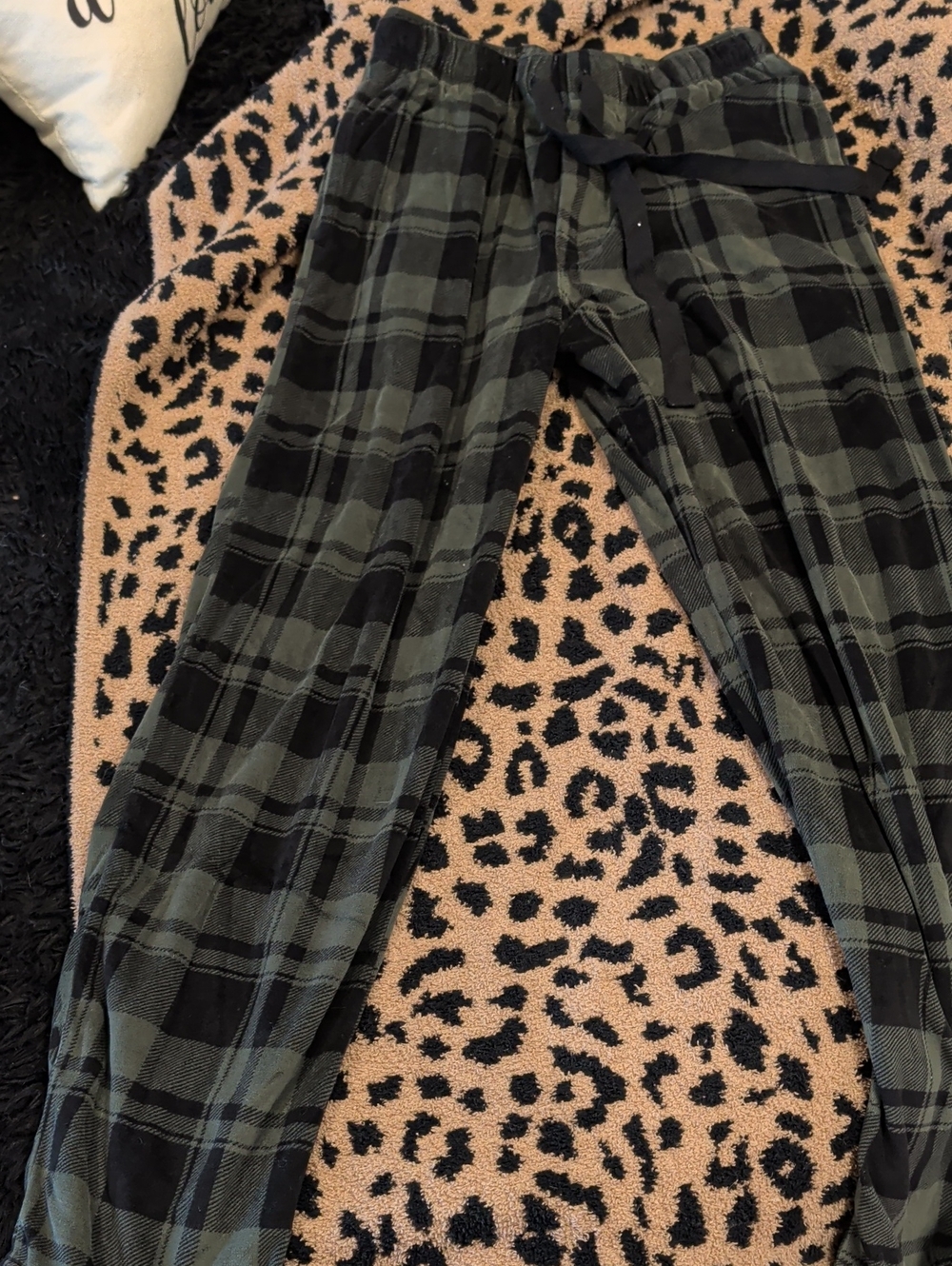George Super Soft Olive Green and Black Plaid Pajama Pants